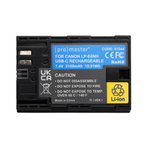 ProMaster LI-ION Battery For Canon LP-E6NH With USB-C Charging