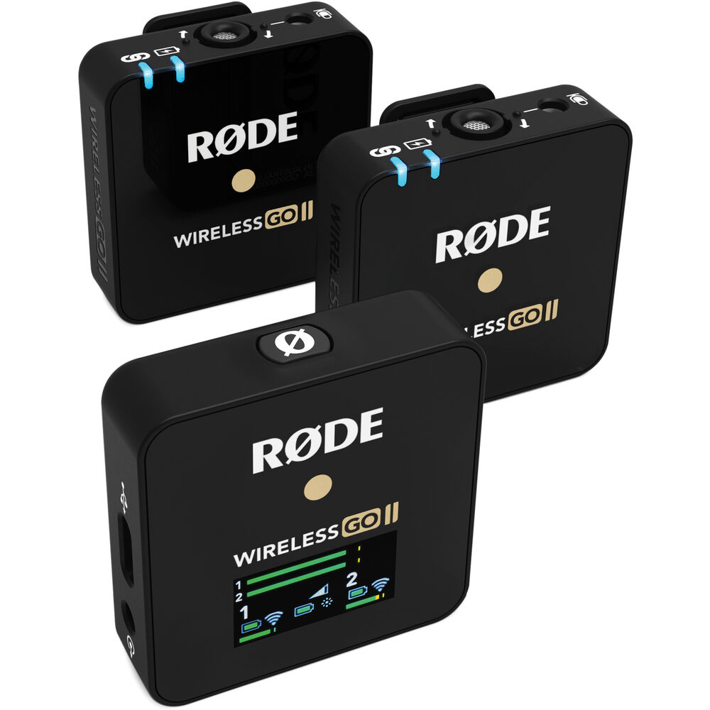 Rode Wireless GO II 2-Person Compact Digital Wireless Microphone System-Recorder (2.4 GHz, Black)